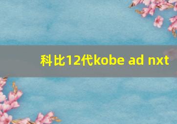 科比12代kobe ad nxt